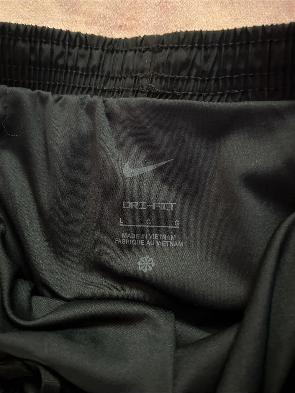 Nike Black Women's Athletic Running Shorts with White Swoosh